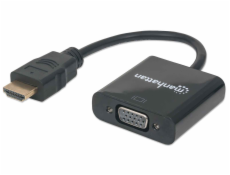 Adaptér AV Manhattan HDMI - D-Sub (VGA) czarny (151467)