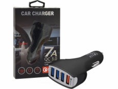 CAR CHARGER 4X USB 7A BLACK VEGA FASTON FAST CHARGER QUICK 4XUSB 3.0 3500mAh