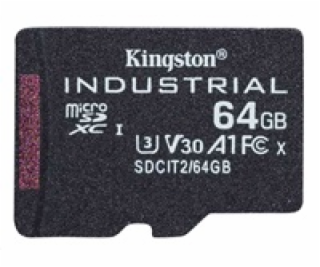 Kingston 64GB microSDXC Industrial C10 A1 pSLC Card Singl...