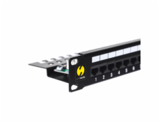 NetRack Patch panel 19   24-porty Kat. 5e UTP Czarny (104-01)