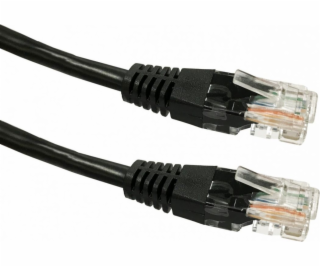 Patch kabel cat.5e RJ45 UTP, 2m, černý