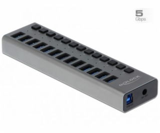 Externer SuperSpeed USB Hub mit 13 Ports + Schalter, USB-Hub