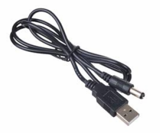 Kabel USB Akyga USB-A - 5.5 x 2.5 mm 0.8 m Czarny (AK-DC-04)