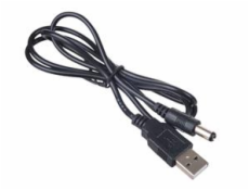 Kabel USB Akyga USB-A - 5.5 x 2.5 mm 0.8 m Czarny (AK-DC-04)