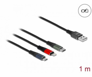 USB Ladekabel, USB-A Stecker > USB-C + Micro USB + Lightn...