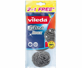 VILEDA steel scourer Glitzi Spiral INOX 2+1