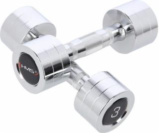 Chrome dumbbells 2x3 kg HMS CHD03