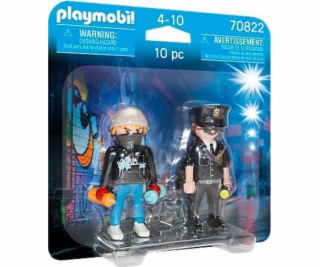 Playmobil Figures Duo Pack 70822 Policista a graffiti umělec