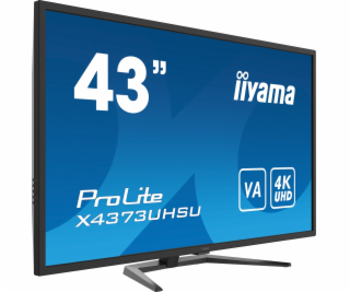 43  iiyama X4373UHSU-B1:VA,UHD,2xHDMI,DP,USB,PIP