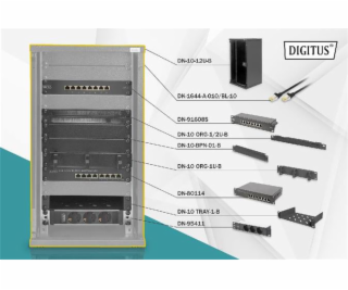 Digitus "25,4 cm (10"") Set 3 B 12HE, IT-Schrank"