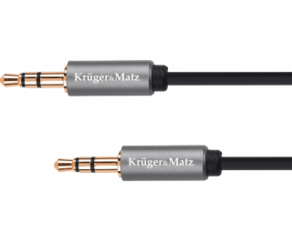 Kabel Kruger&Matz Jack 3.5mm - Jack 3.5mm 1.8m srebrny (K...