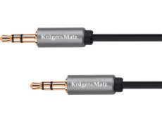 Kabel Kruger&Matz Jack 3.5mm - Jack 3.5mm 1.8m srebrny (KM1227)