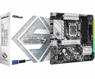 ASRock MB Sc LGA1700 B660M STEEL LEGEND, Intel B660, 4xDD...