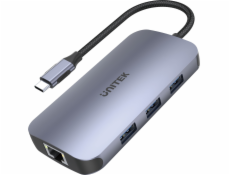 UNITEK D1071A interface húb USB 3.0 SuperSpeed 5 Gb/s Silver