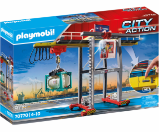 Playmobil Portalkran mit Containern