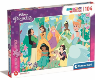 Puzzle se třpytkami 104 prvků, Disney princezny