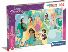 Puzzle se třpytkami 104 prvků, Disney princezny