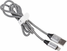 Kabel USB 2.0 iPhone AM lightning 1,0m czarno-srebrny