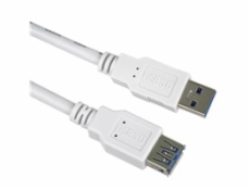 PremiumCord Prodlužovací kabel USB 3.0 Super-speed 5Gbps A-A, MF, 9pin, 0.5m, bílá