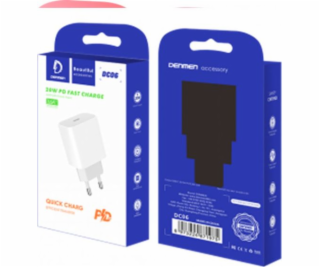 TRAVEL CHARGER DENMEN DC06 SINGLE 3.6A 20W WHITE 3600mAh ...