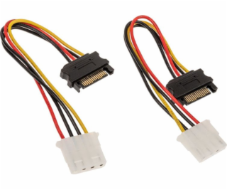 Adaptér SATA na 4pin Molex - 15 cm 2 ks