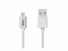 Tellur Data cable, USB do Micro USB, Nylon Braided, 1m silver