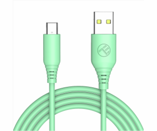 Tellur Silicone USB do Type-C cable 3A, 1m, green