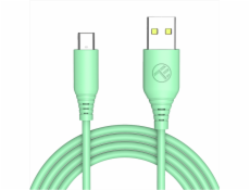 Tellur Silicone USB do Type-C cable 3A, 1m, green