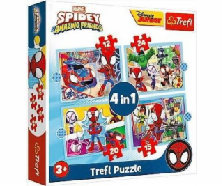 Puzzle 4v1 Spidaya Spiderman tým