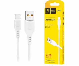 DENMEN D01T USB cable USB - USB-C 2 4A 1M White