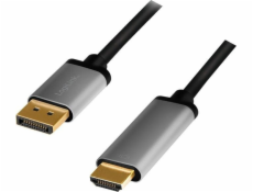 Kabel LogiLink Kabel LogiLink DisplayPort 4K / 60 Hz, DP na HDMI hliník 2m