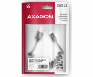 AXAGON BUCM-AM10TB, TWISTER kabel USB-C <-> USB-A, 0.6m, ...