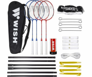 Wish Alumtec badminton racket set 4 rackets + 3 ailerons ...