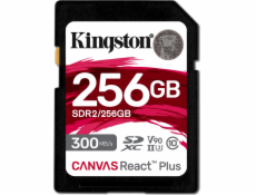 Kingston 256GB Canvas React Plus SDXC UHS-II 300R/260W U3 V90 for Full HD/4K/8K