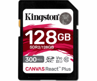 Kingston 128GB Canvas React Plus SDXC UHS-II 300R/260W U3...