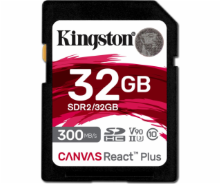 KINGSTON 32GB Canvas React Plus SDHC UHS-II 300R/260W U3 ...