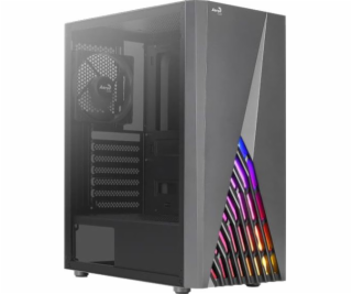 Aerocool DELTABKV1 ATX PC Case RGB Front Full Side Window...