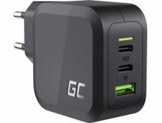 Green Cell Green Cell nástenná nabíjačka PowerGaN 65W PD 3.0 QC 3.0 2xUSB-C 1xUSB-A