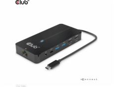 Club 3D CSV-1595 USB GEN1 TYPE-C 7-IN-1 HUB WITH 2XHDMI  2USB GEN1 TYPE-A  1 RJ45  1X3.5MM AUDIO  1XUSB GEN1 TYPE-C 100W FEMALE PORT