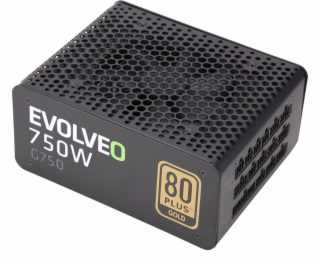 EVOLVEO G750 zdroj 750W, eff 91%, 80+ GOLD, aPFC, modulár...