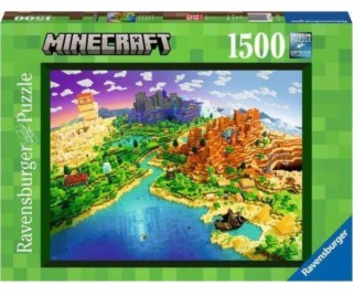 Puzzle 1500 dílků Svět Minecraftu