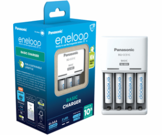 Panasonic Eneloop Basic Charger BQ-CC51 incl. 4xAAA K-KJ5...