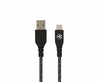 Tellur Green Data cable USB to Type-C 3A 1m nylon black