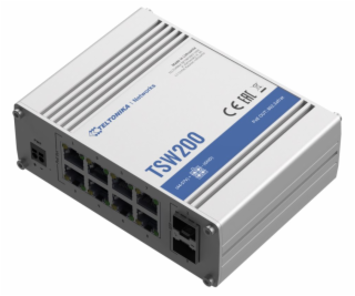 Teltonika průmyslový nemanažovaný PoE switch TSW200 8x 80...