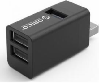 ORICO MINI HUB USB-A 3x USB-A (2x2.0 1x3.1) MINI-U32L-BK-BP