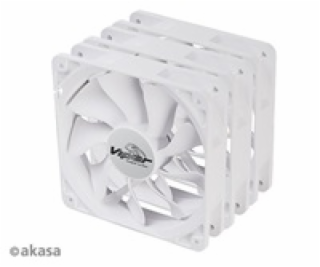 AKASA ventilátor Viper, White Fan 12cm, 120x120x25mm, HDB...