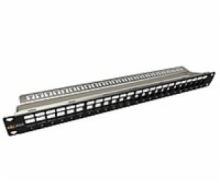 Solarix Modulární neosazený patch panel Solarix 24 portů 1U