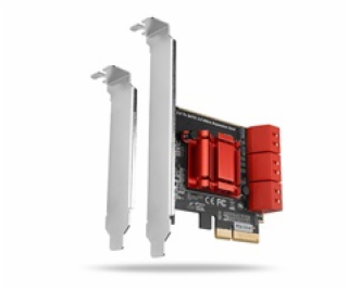 AXAGON PCES-SA6, PCIe řadič - 6x interní SATA 6G port, AS...