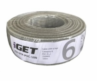 iGet CAT6 UTP PVC Eca Síťový kabel 100m/role