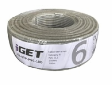 iGet CAT6 UTP PVC Eca Síťový kabel 100m/role